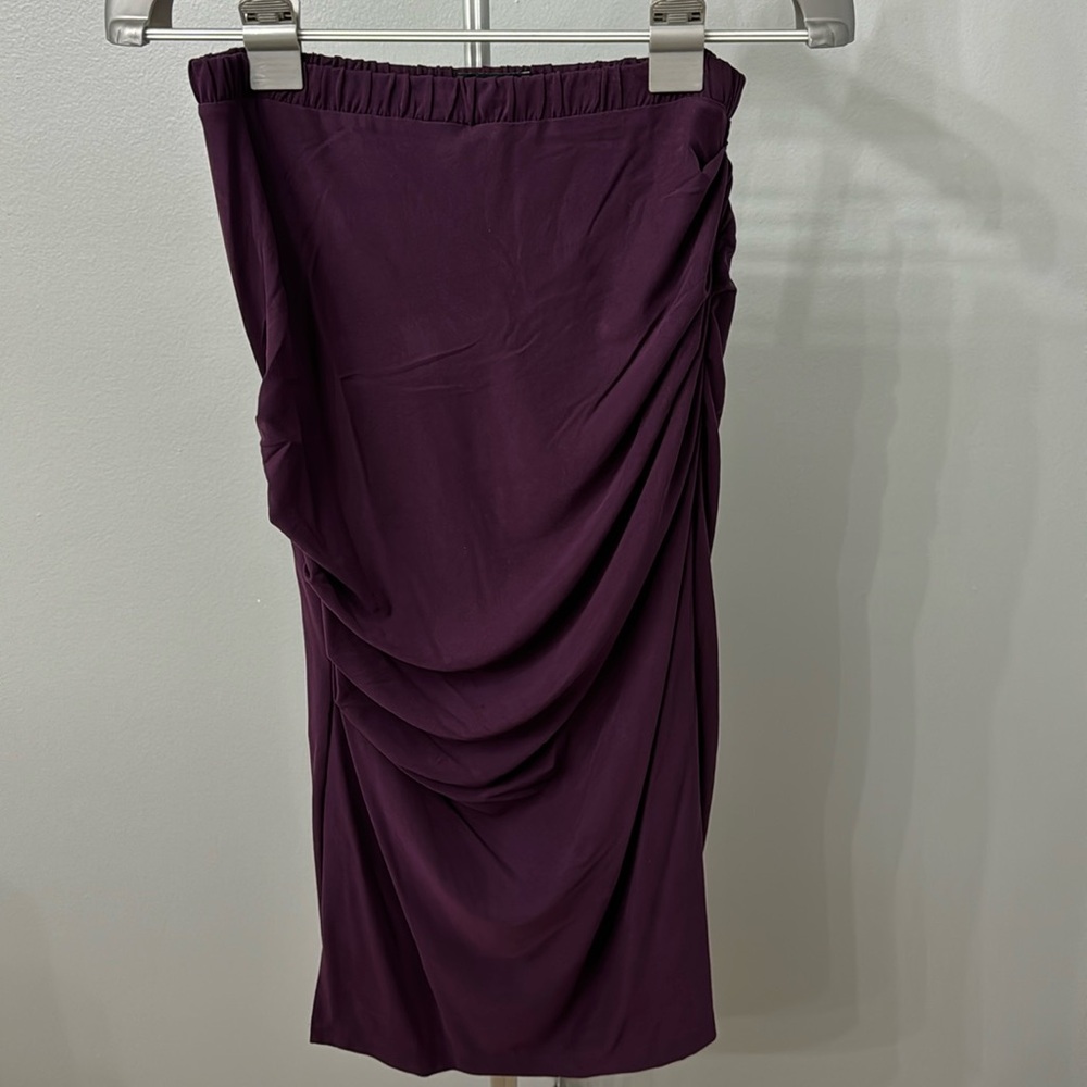 NWT Express suede/silky purple midi skirt size S